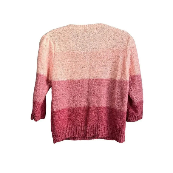 Vintage Diane Von Furstenberg Ombre Sweater Women's L Multi Pink 90's - Picture 2 of 5